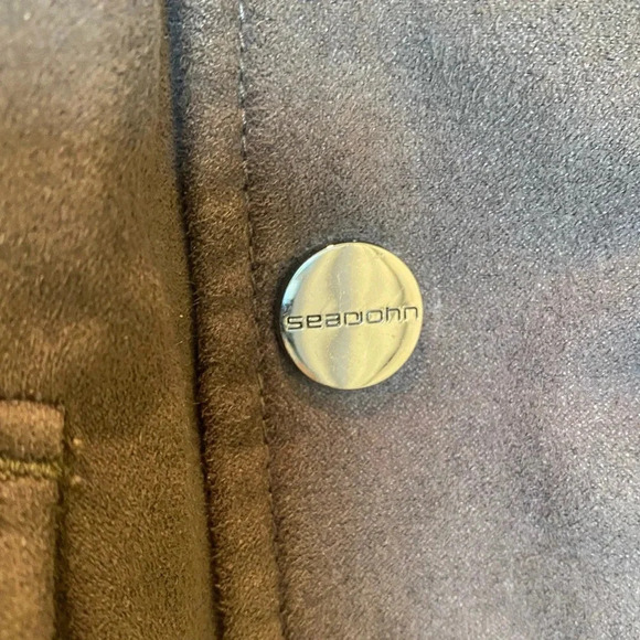 Sean John Men’s Faux Suede Fabric Bomber Warm Zip Urban Jacket Brown Large EUC - Picture 4 of 10